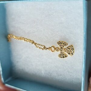 TOUCHSTONE CRYSTAL Angel Necklace, Golden